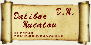 Dalibor Mučalov vizit kartica